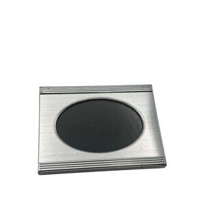 Metal & Faux Leather Business Card Holder